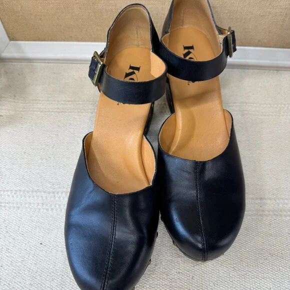 Korks by Kork Ease Women's Size 11 Boho Platform Black Leather - Picture 3 of 8
